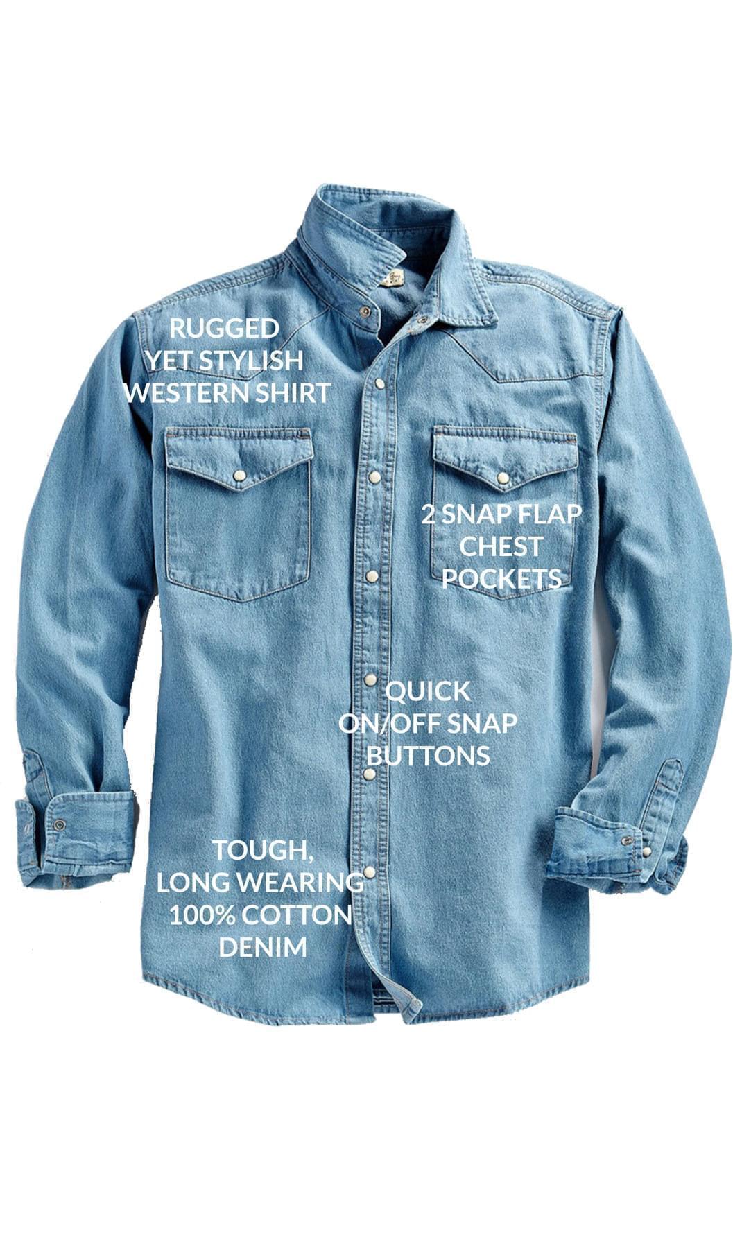 Men's Western Snap Button Shirt