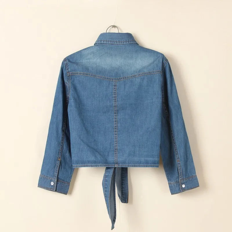 Women's Denim Crop Shirt