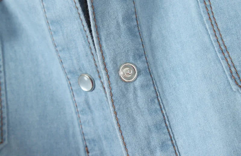 Women's Denim Crop Shirt
