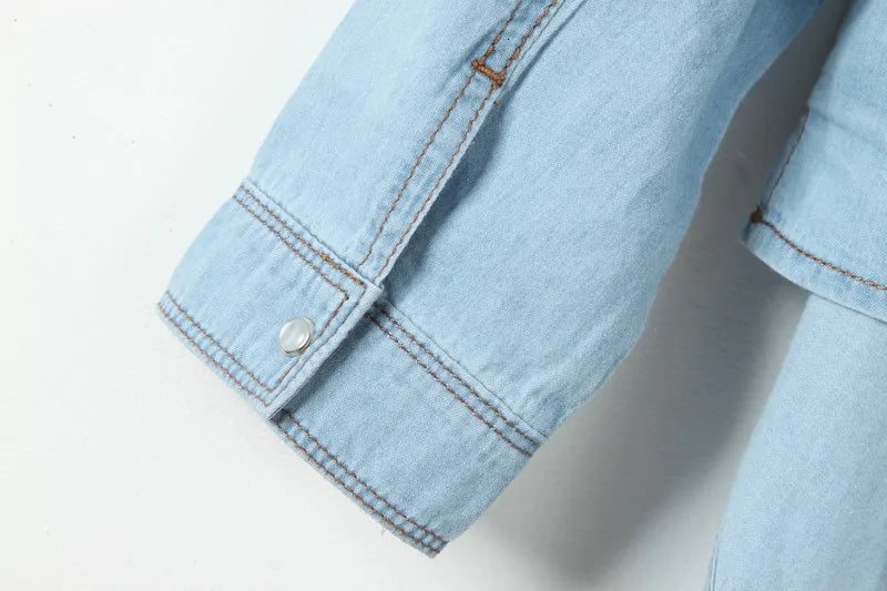 Women's Denim Crop Shirt