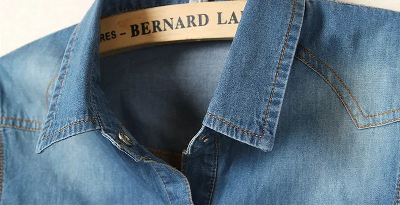 Women's Denim Crop Shirt