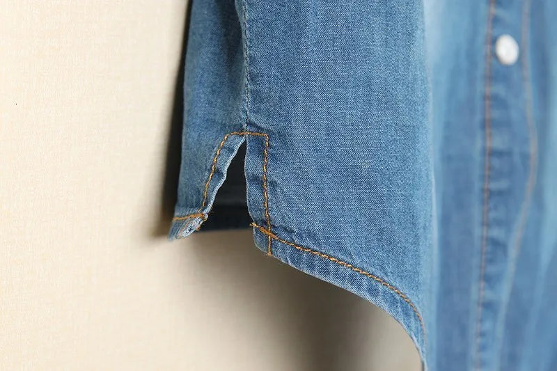 Women's Denim Crop Shirt