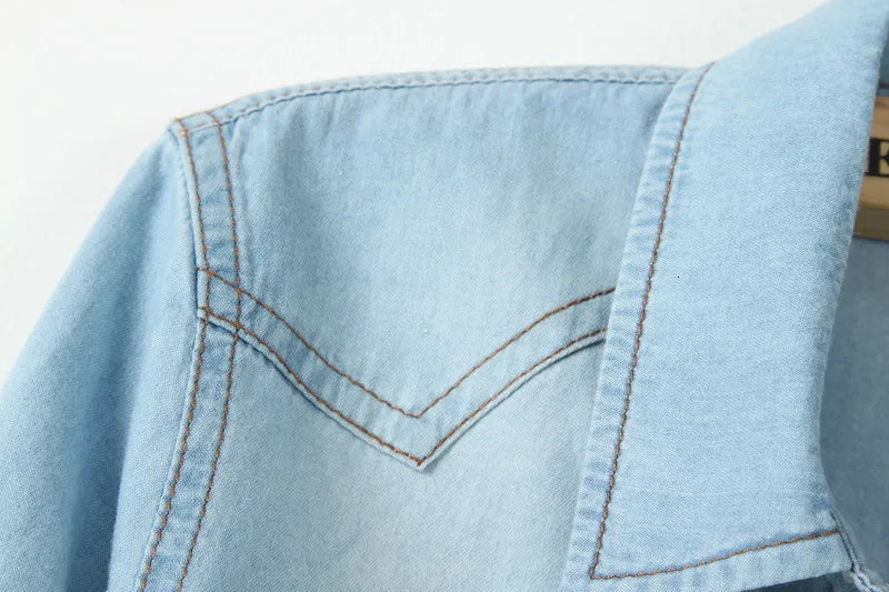 Women's Denim Crop Shirt