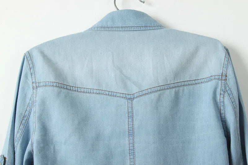 Women's Denim Crop Shirt