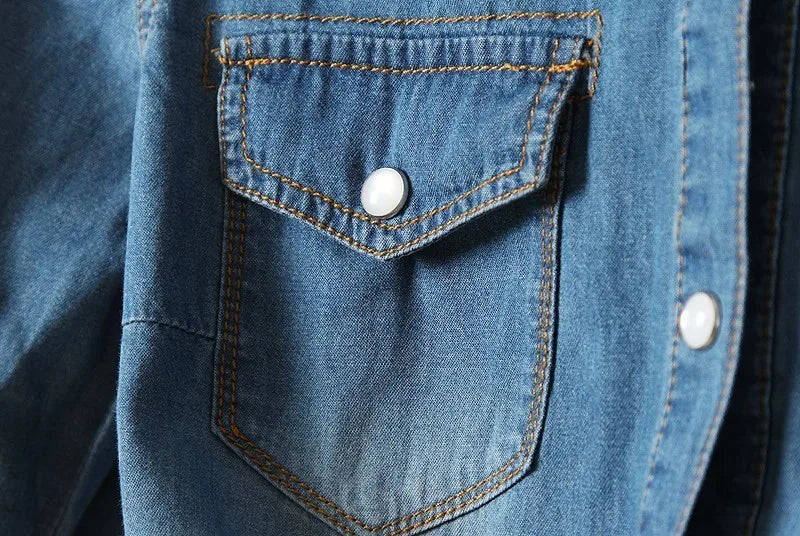 Women's Denim Crop Shirt