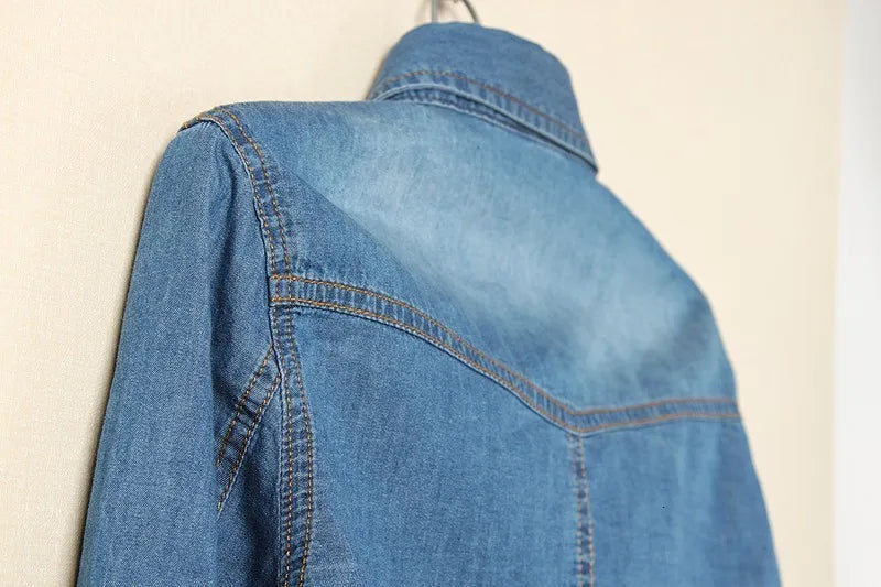 Women's Denim Crop Shirt