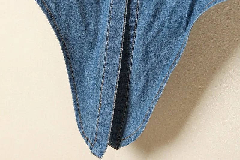 Women's Denim Crop Shirt
