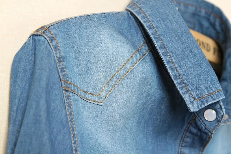 Women's Denim Crop Shirt