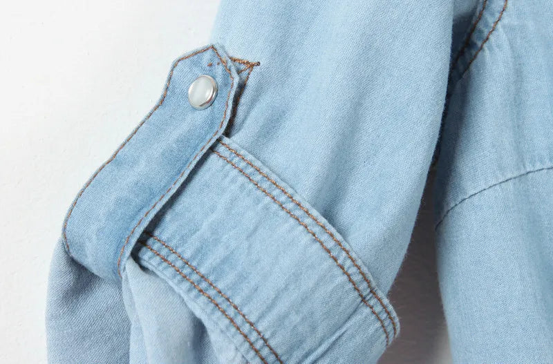 Women's Denim Crop Shirt