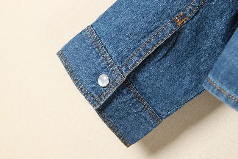 Women's Denim Crop Shirt