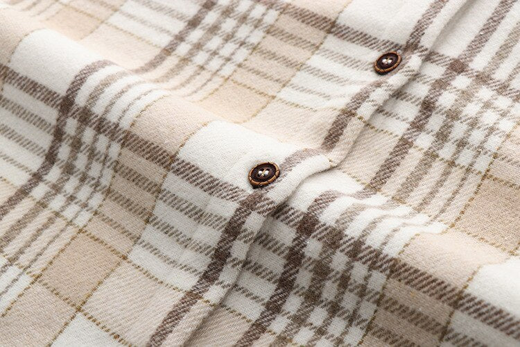 Women's Velvet Plaid Flannel Shirt