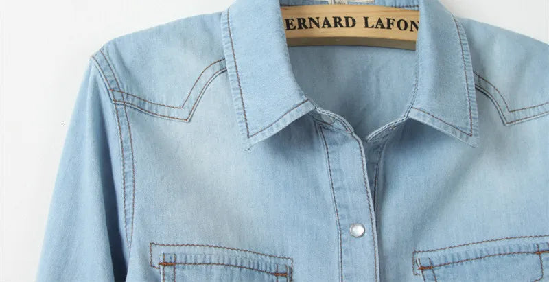 Women's Denim Crop Shirt