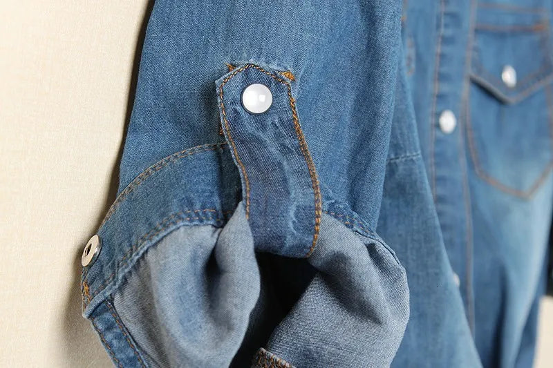 Women's Denim Crop Shirt