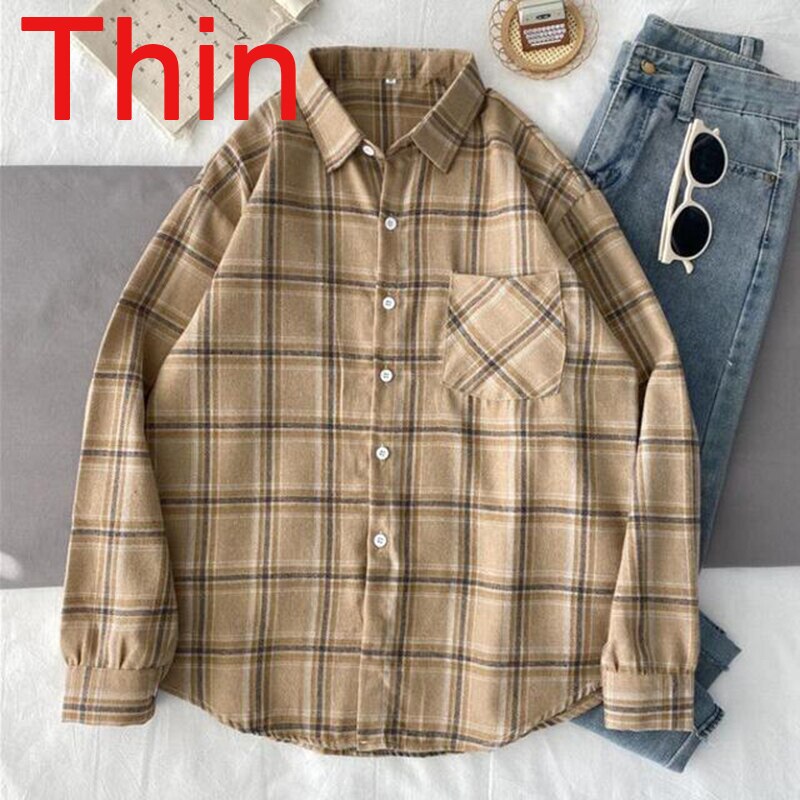 Women's Velvet Plaid Flannel Shirt